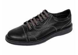 Pantofi barbati casual negri din piele naturala Matritata GKR231NTR